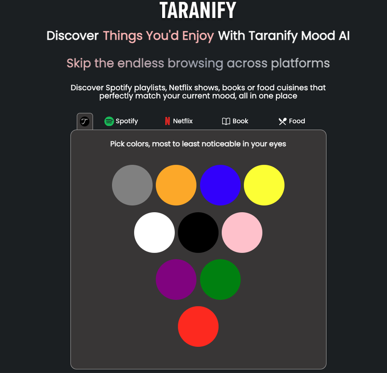 Taranify screenshot