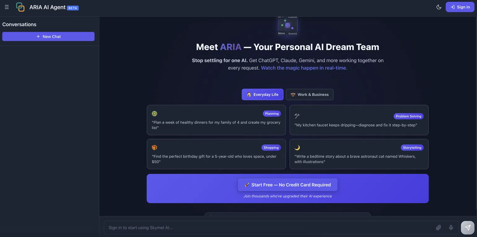 ARIA by Skymel screenshot