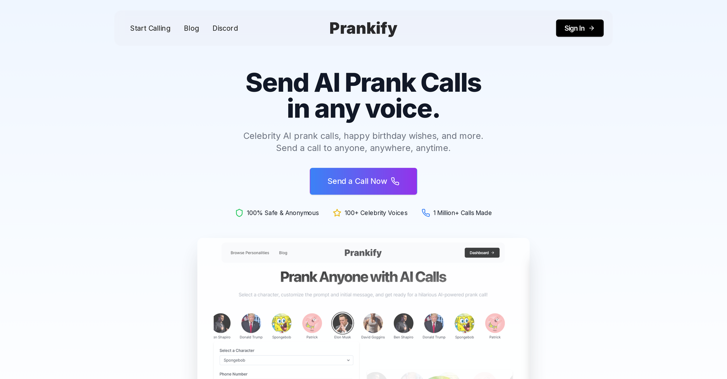Prankify AI screenshot