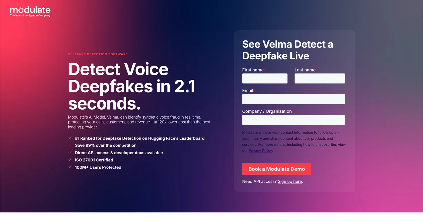 Deepfake Detection by Modulate screenshot