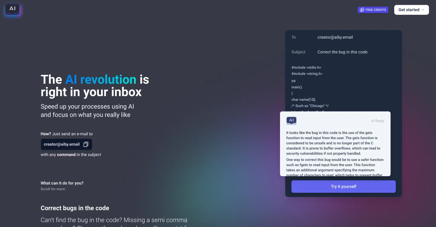 AIby.email screenshot