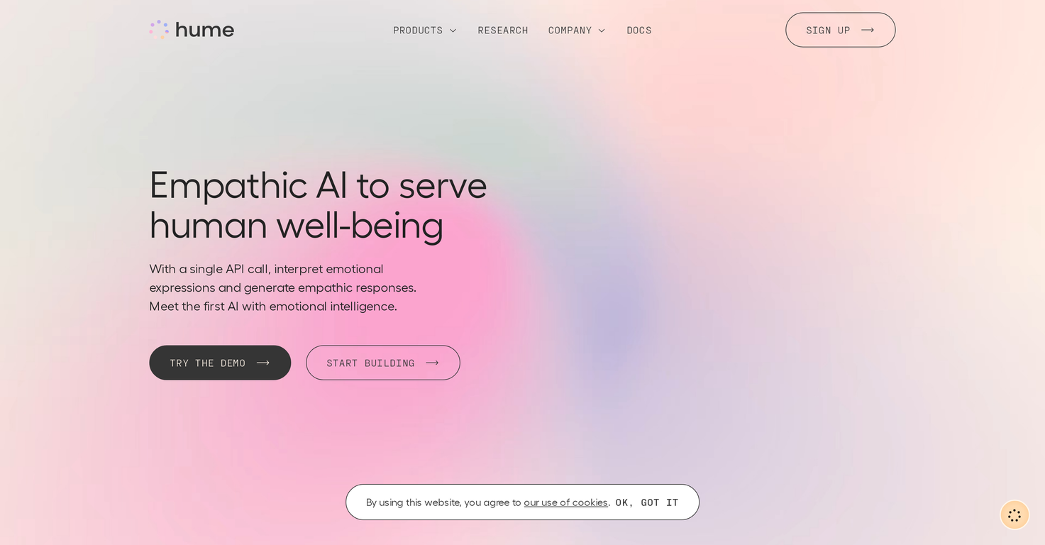 Hume AI screenshot