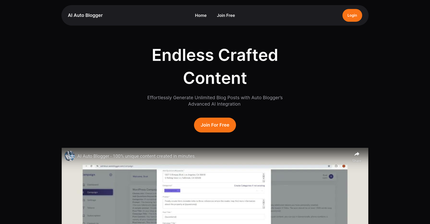 AI Auto Blogger screenshot