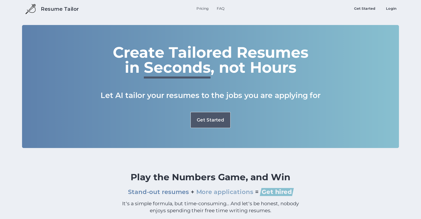 Resume Tailor screenshot