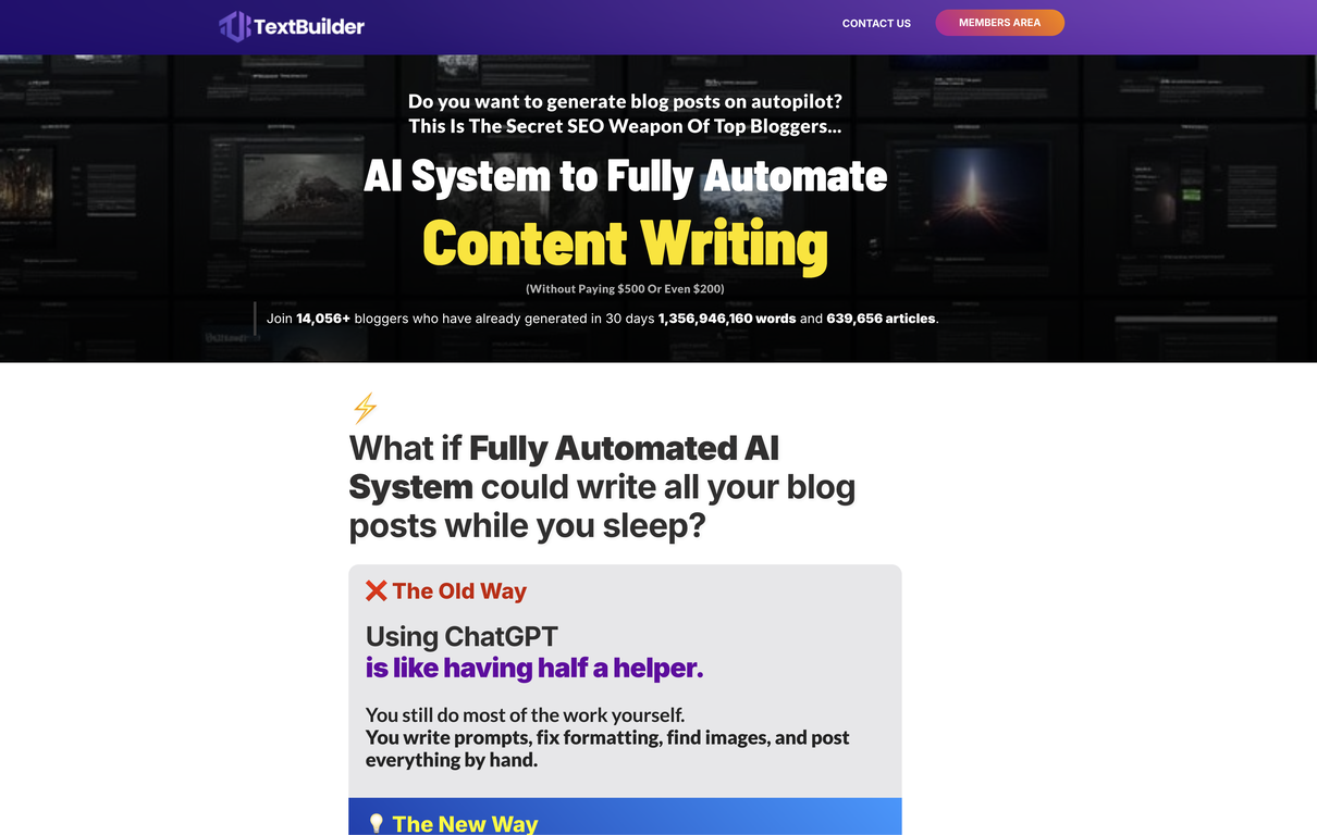 TextBuilder.ai screenshot