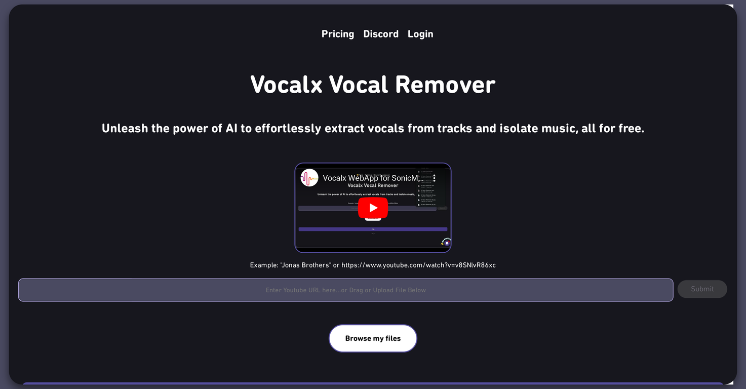 Vocalx screenshot