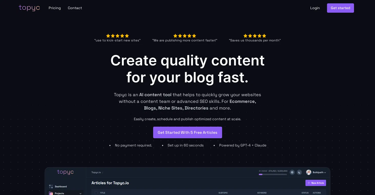 Topyc screenshot