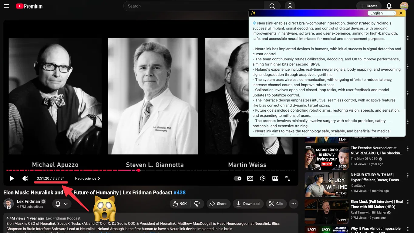 AI YouTube & Web Summarizer + Instant Translator | TL... screenshot