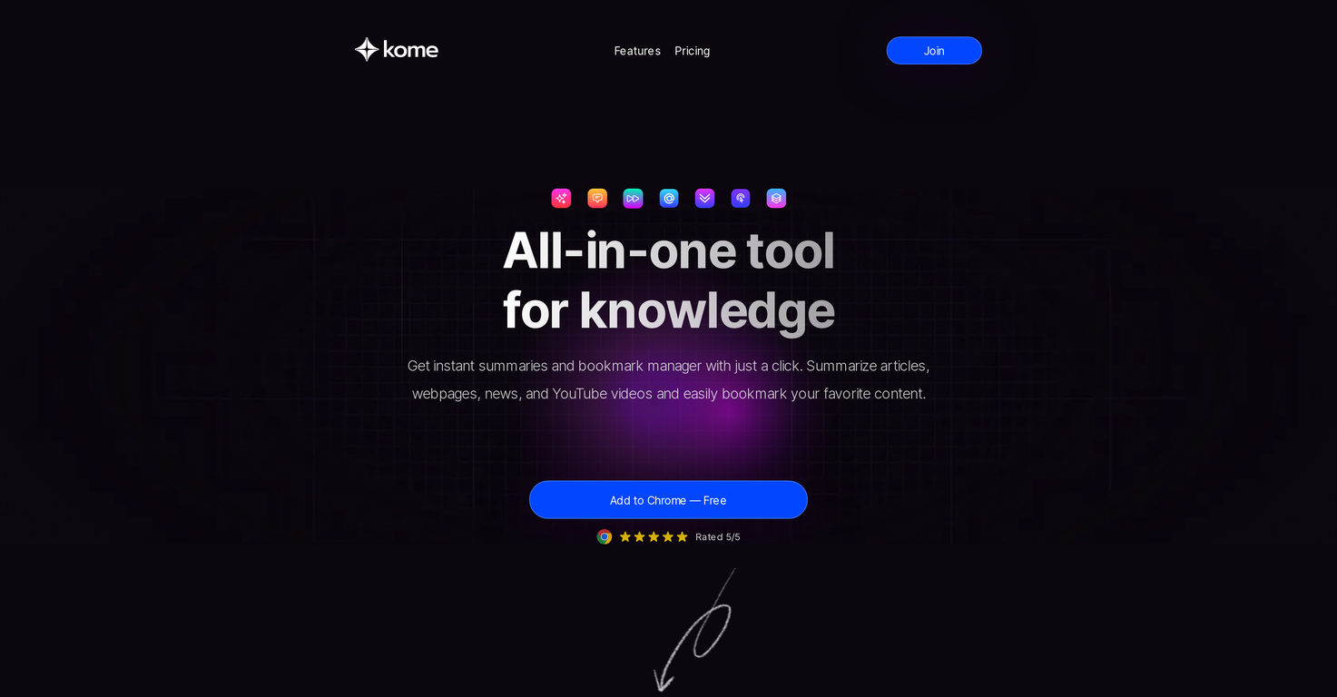 Kome AI screenshot