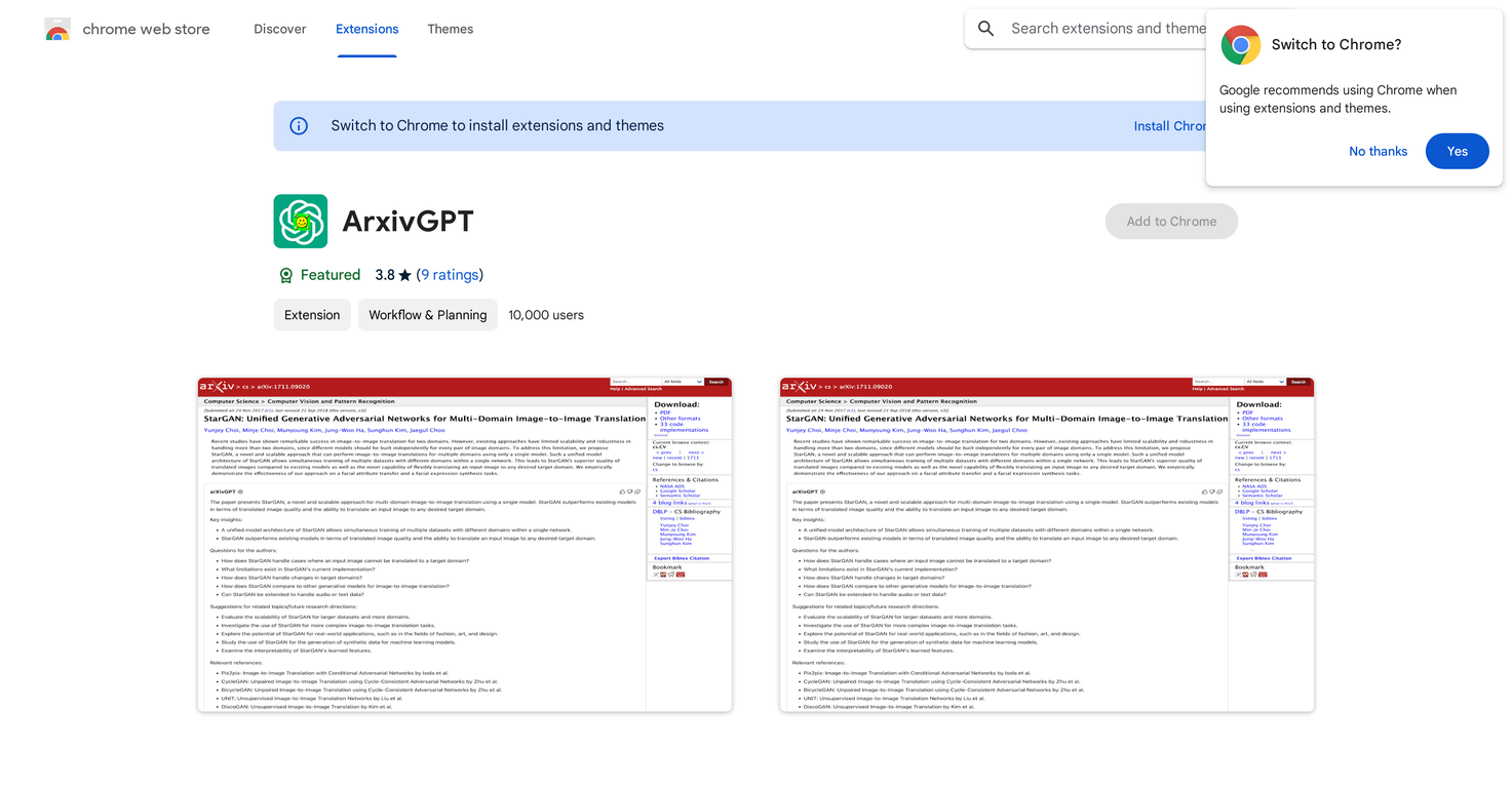 ArxivGPT screenshot