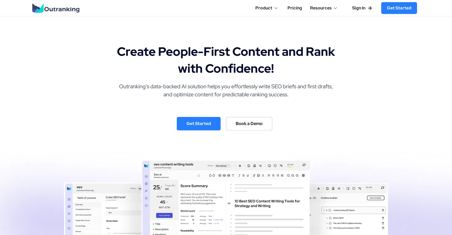 Outranking screenshot