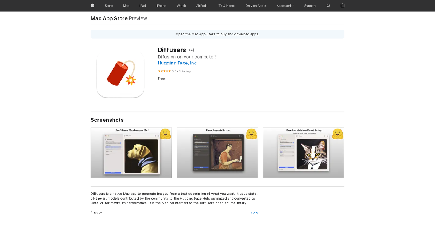 Diffusers screenshot