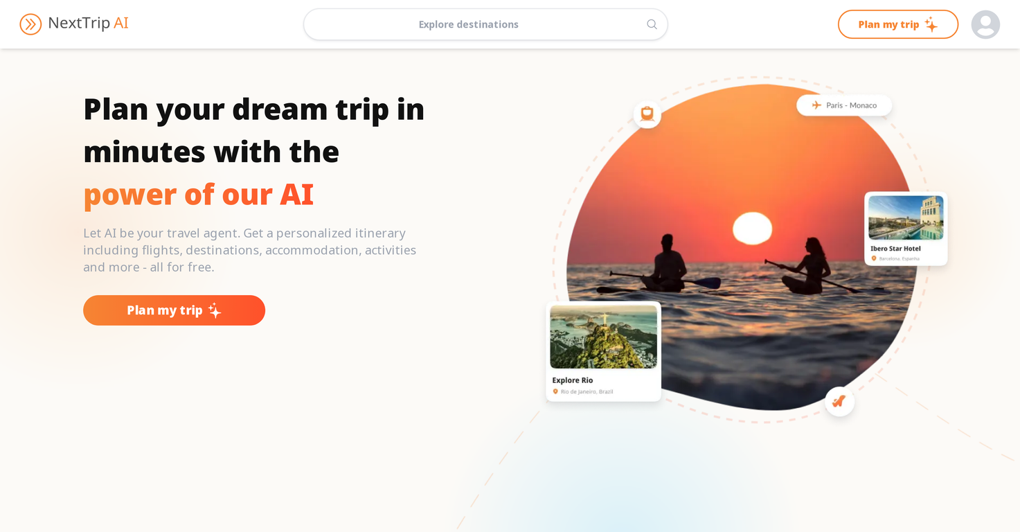 Next Trip AI screenshot