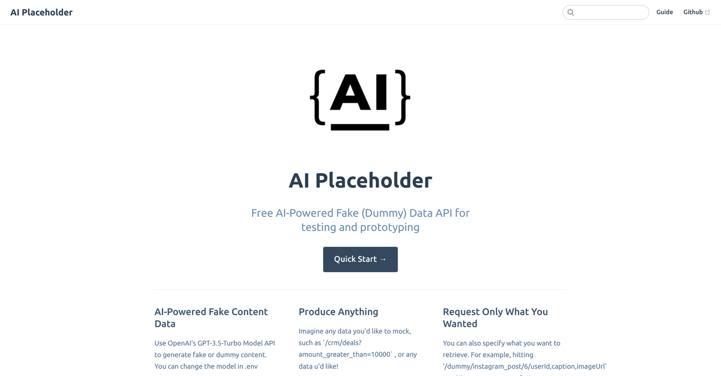 AI Placeholder screenshot