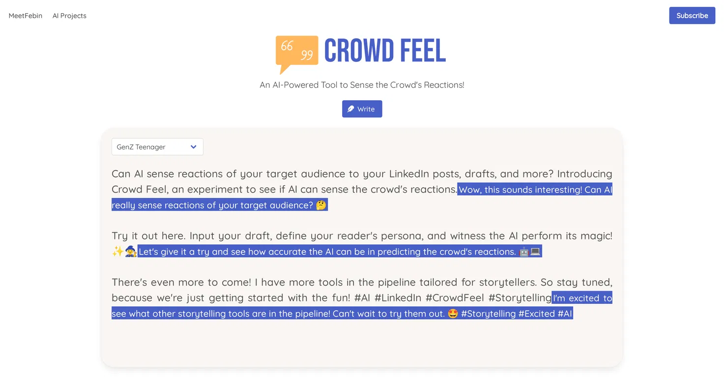 Crowd Feel screenshot