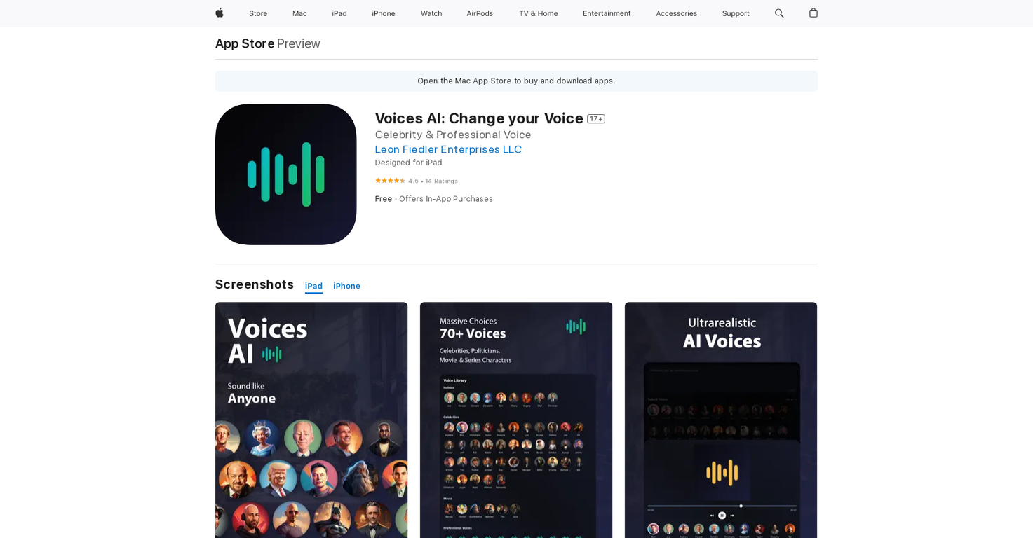 Voices AI screenshot