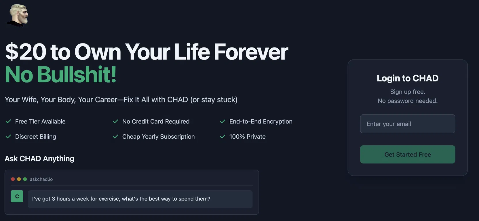 askCHAD.io screenshot