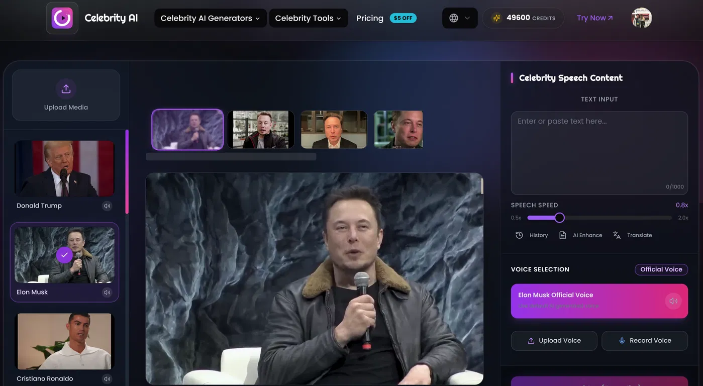 CelebrityAI screenshot
