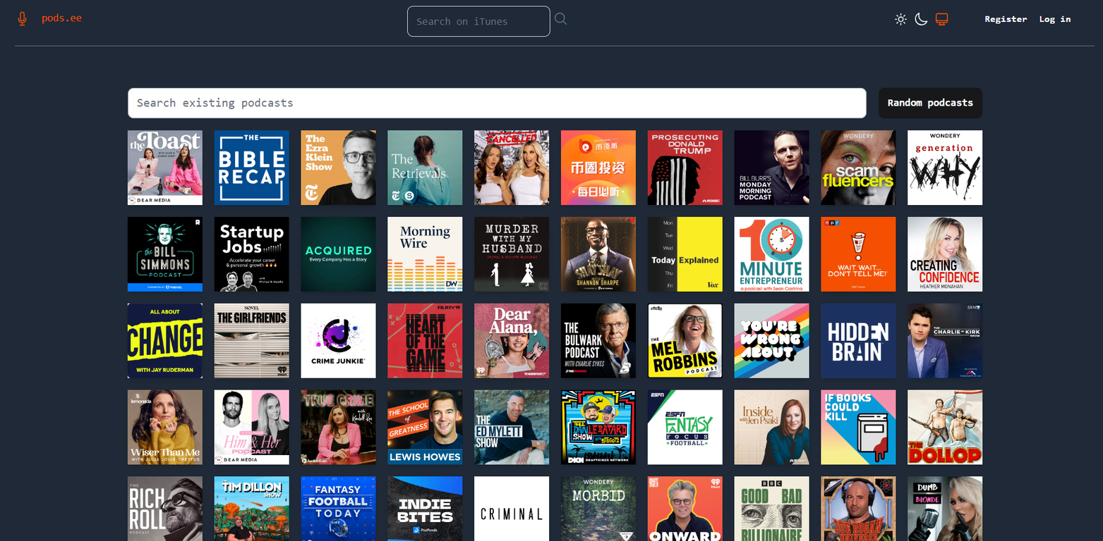 Pods.ee screenshot