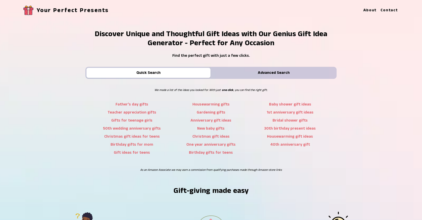 Your perfect presents screenshot