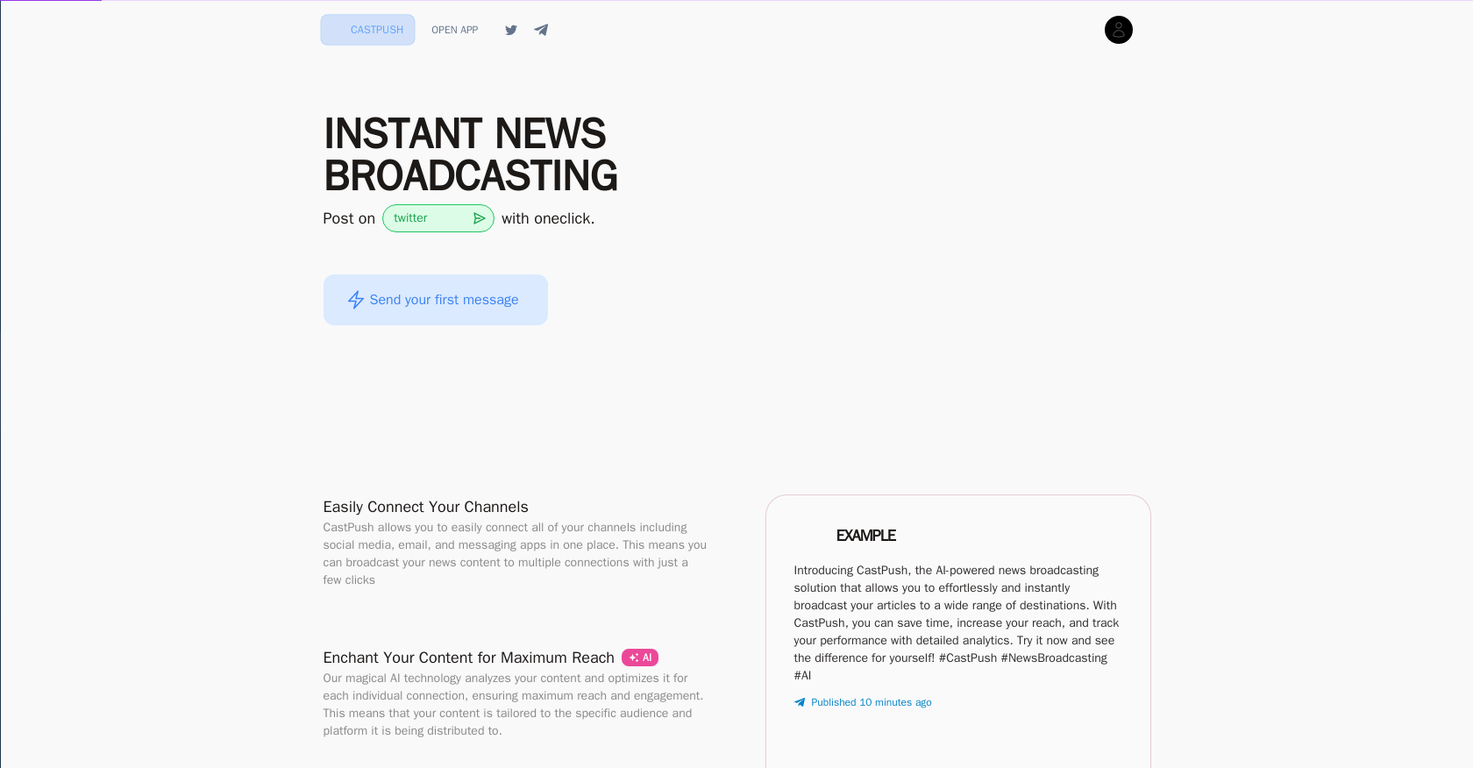 Castpush screenshot