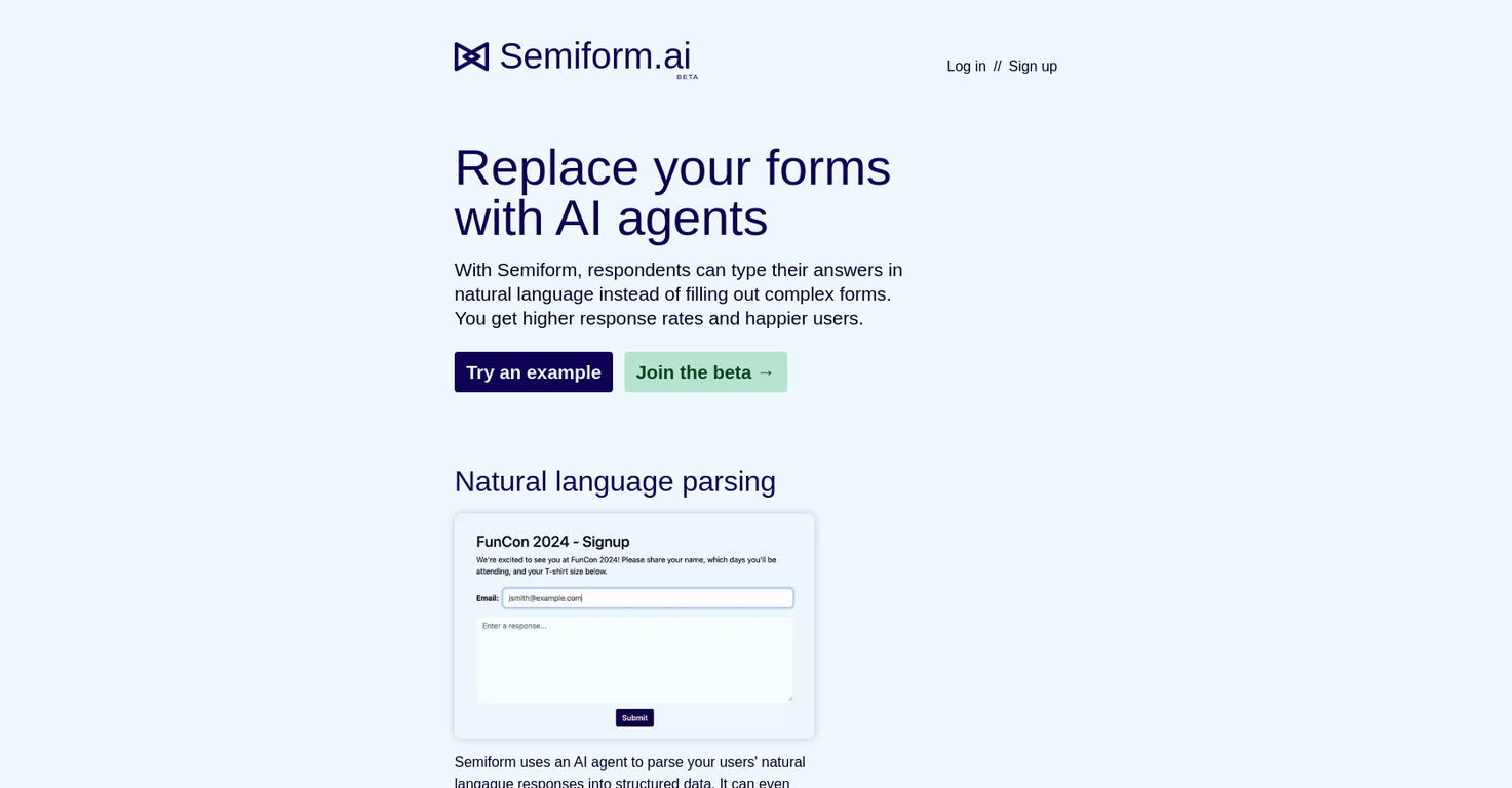 Semiform screenshot