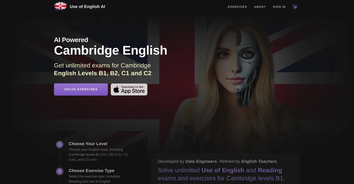 Use of English AI screenshot