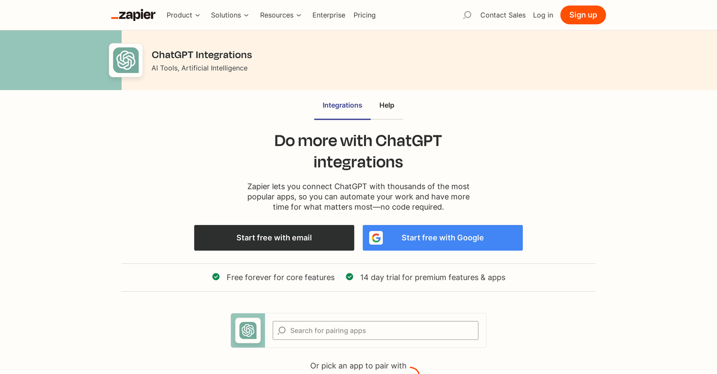 Zapier screenshot