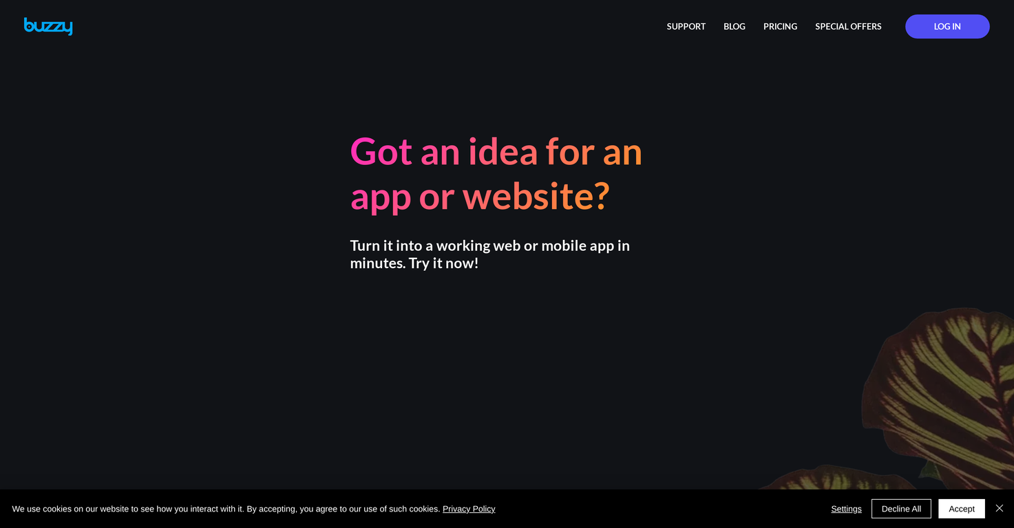 Buzzy screenshot