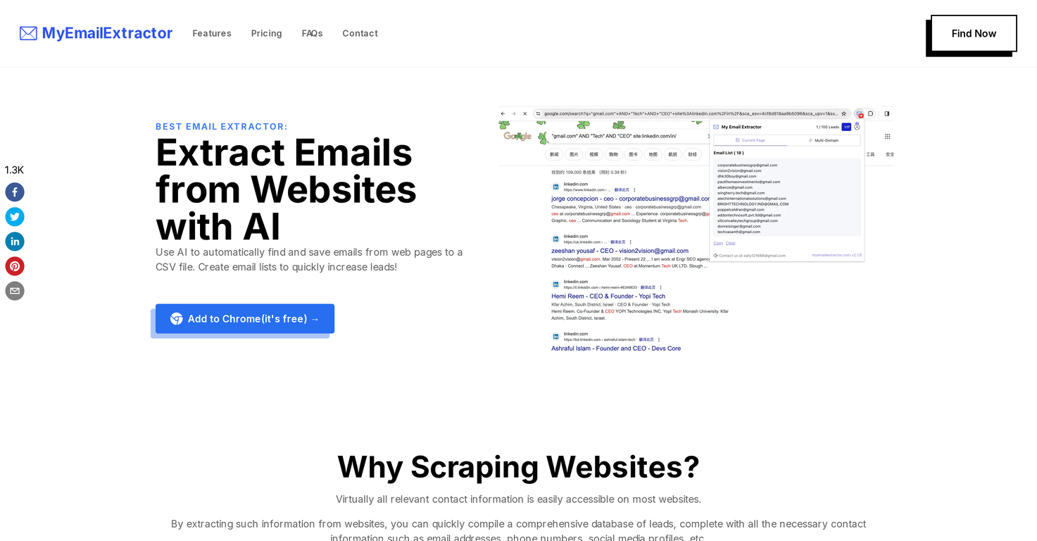 My Email Extractor screenshot