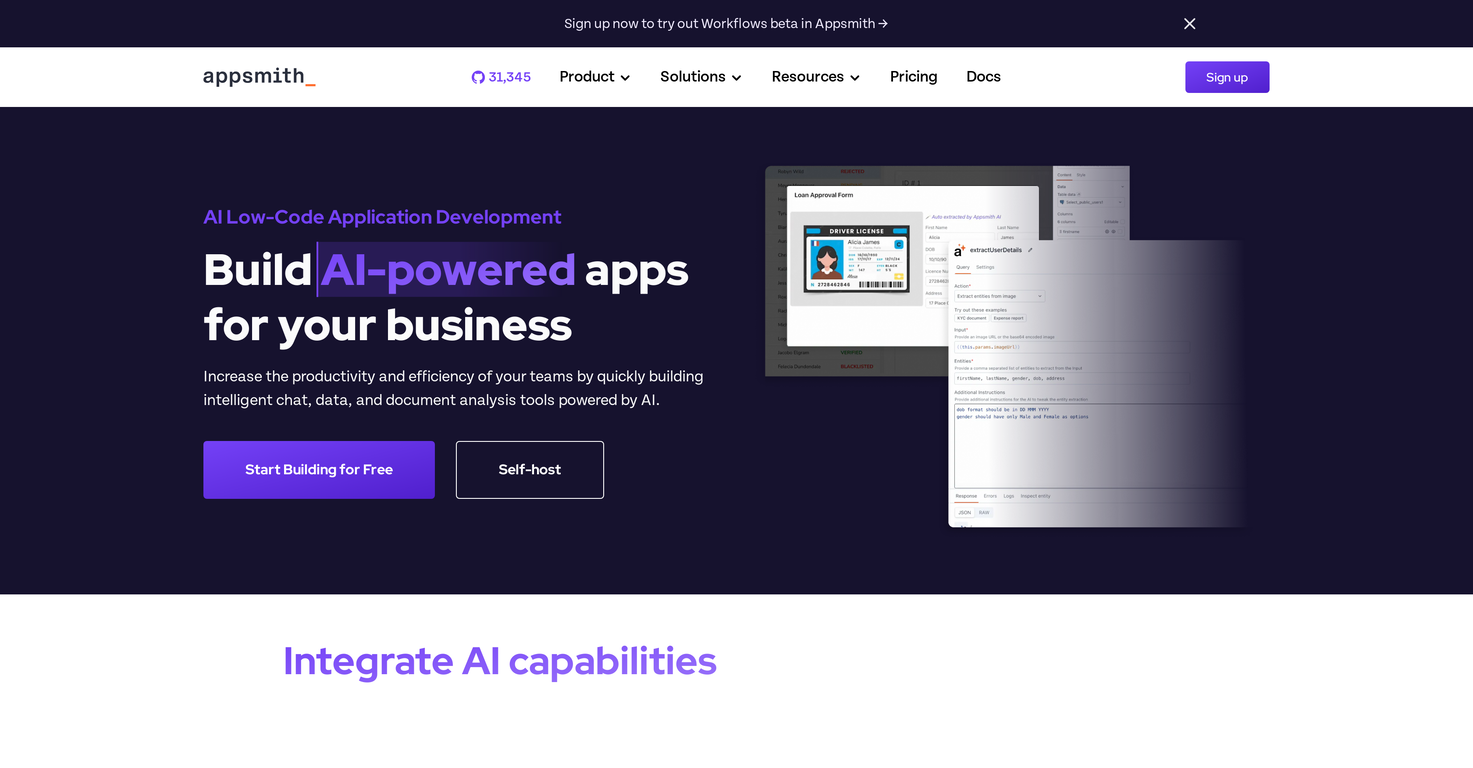 Appsmith screenshot