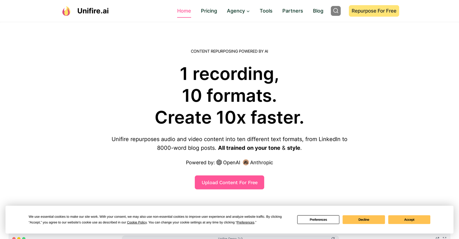 Unifire screenshot