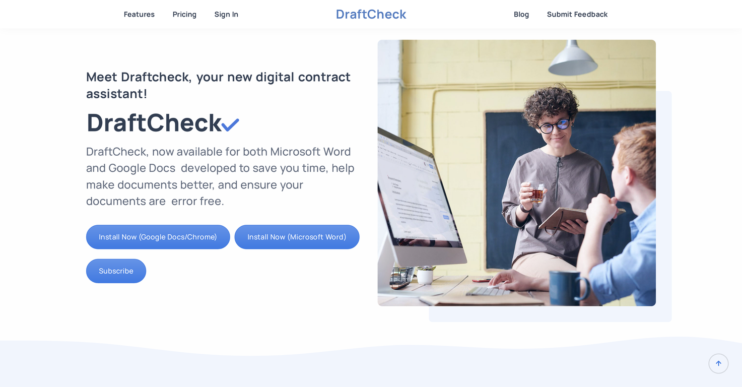 DraftCheck screenshot