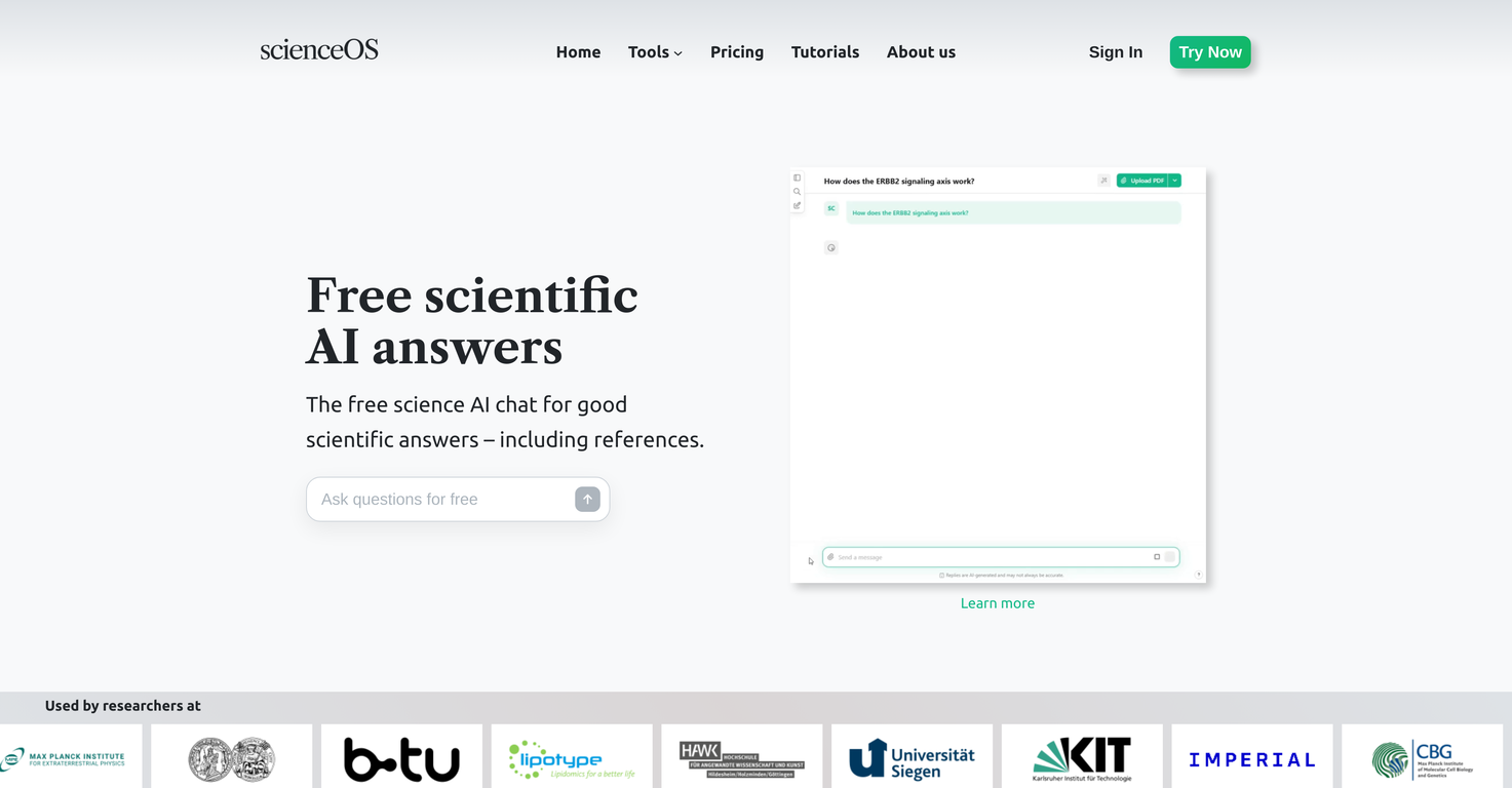 ScienceOS screenshot