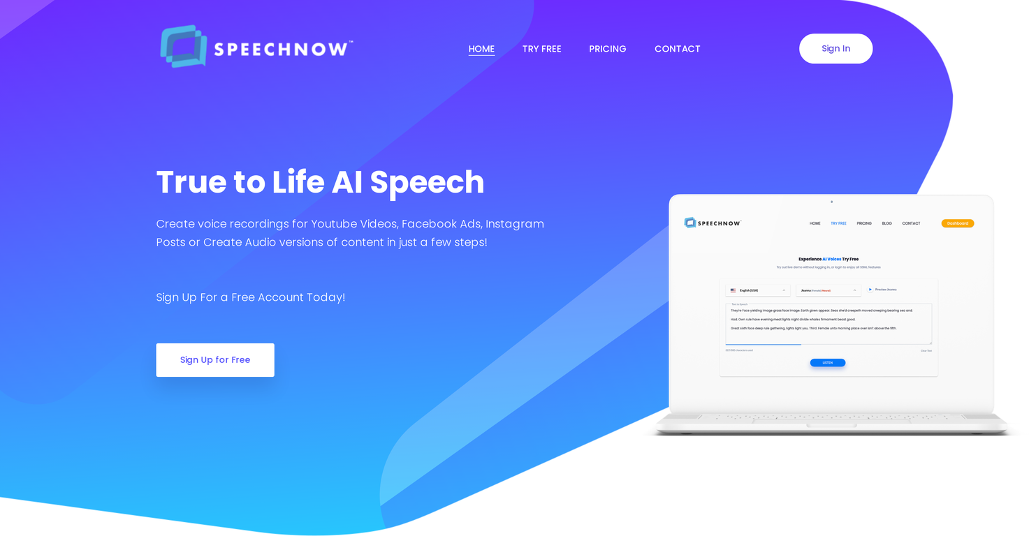 Speech Now screenshot