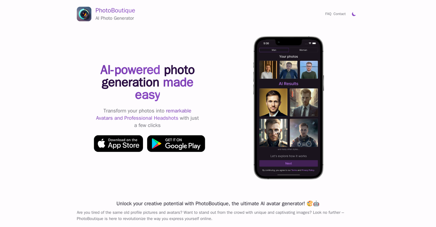 PhotoBoutique screenshot