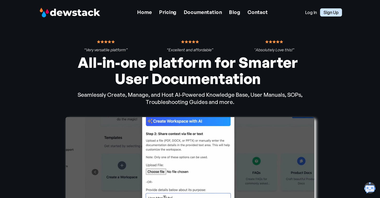 Dewstack screenshot