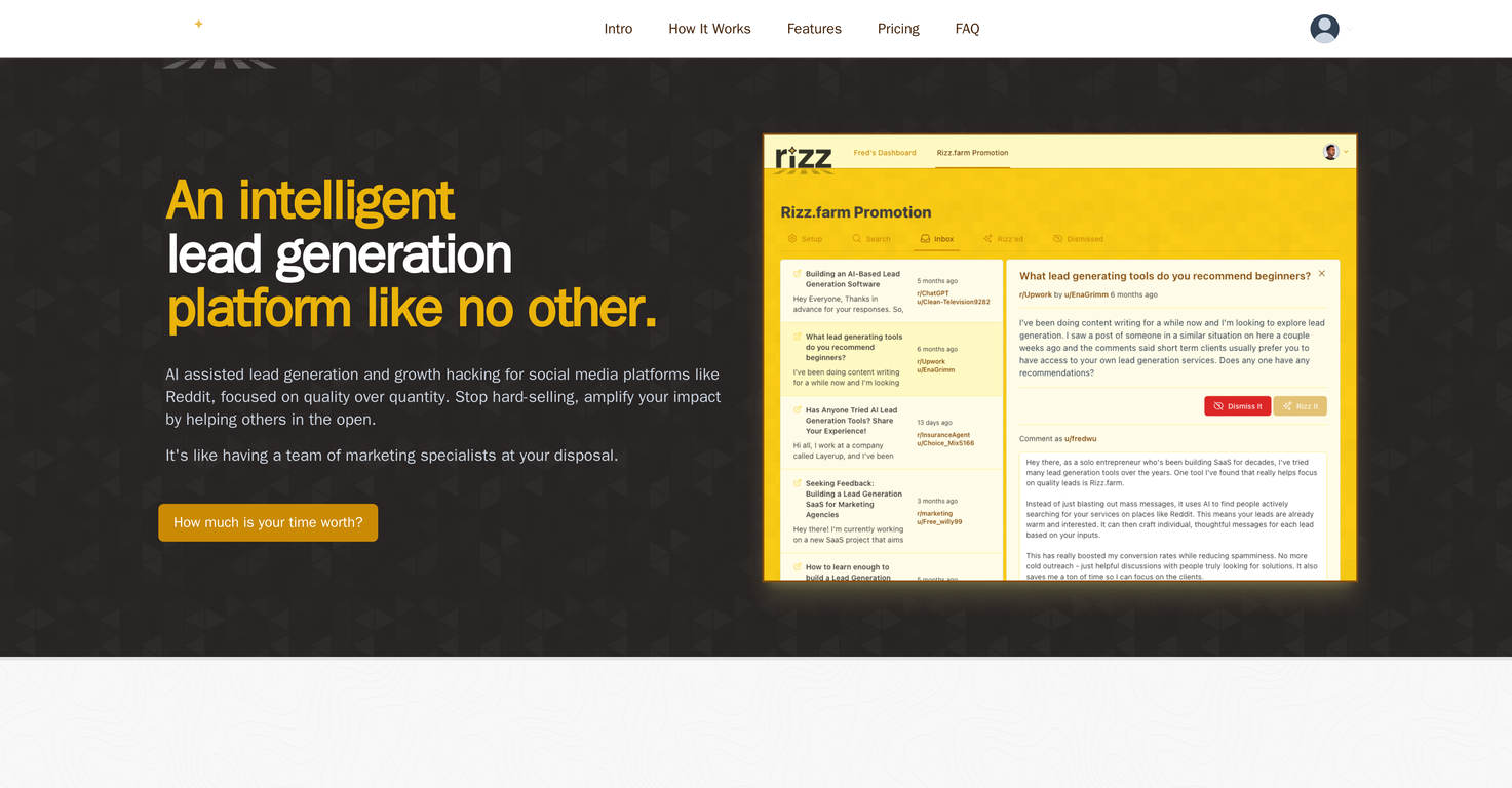 Rizz.farm screenshot