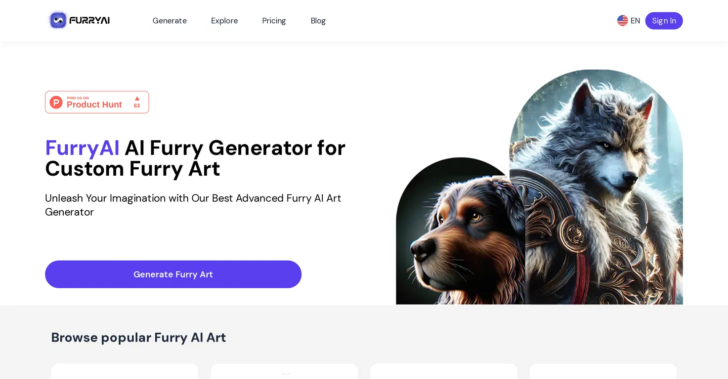 Furry AI Art Generator screenshot