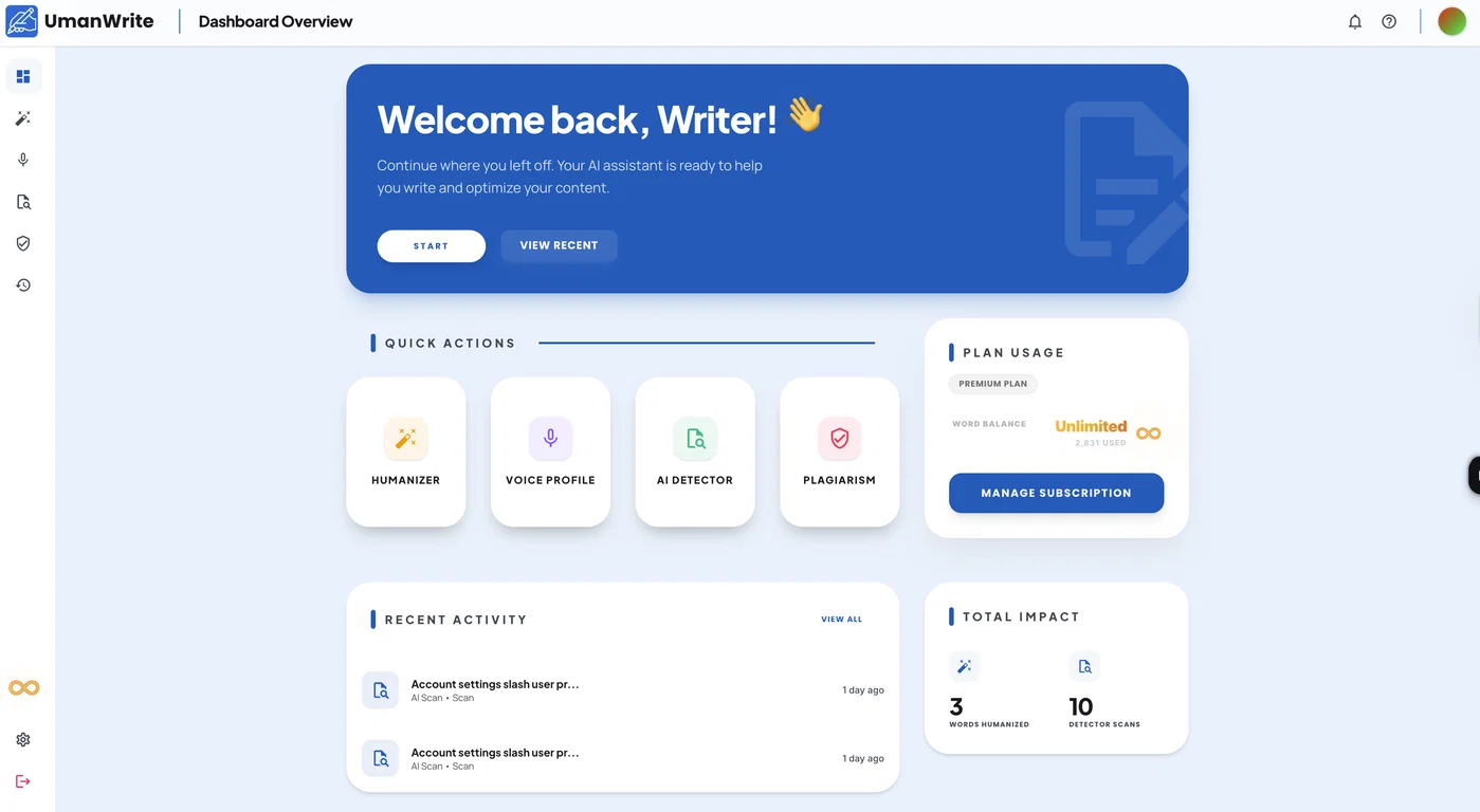 UmanWrite screenshot