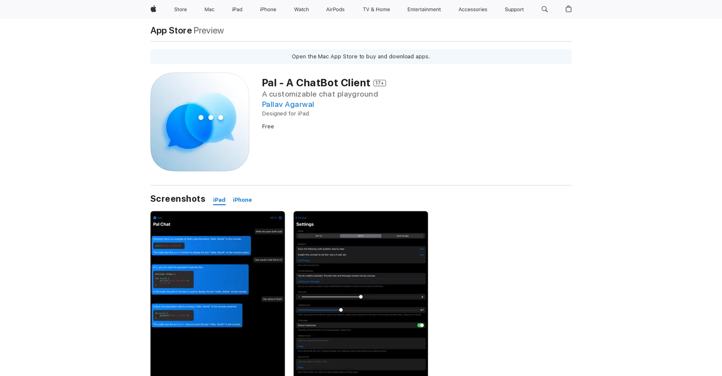 Pal - ChatBot screenshot