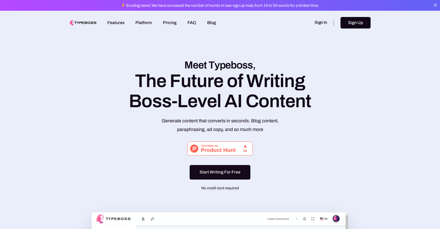 Typeboss screenshot