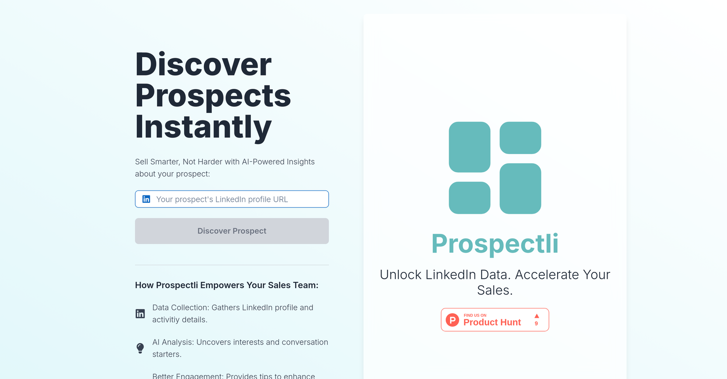 Prospectli screenshot