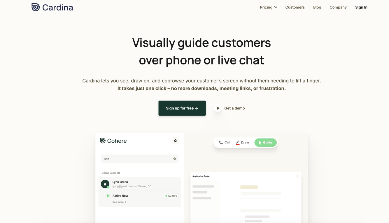Cohere.io screenshot