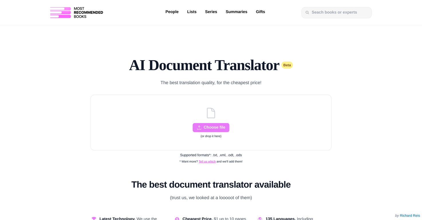 AI Document Translator screenshot