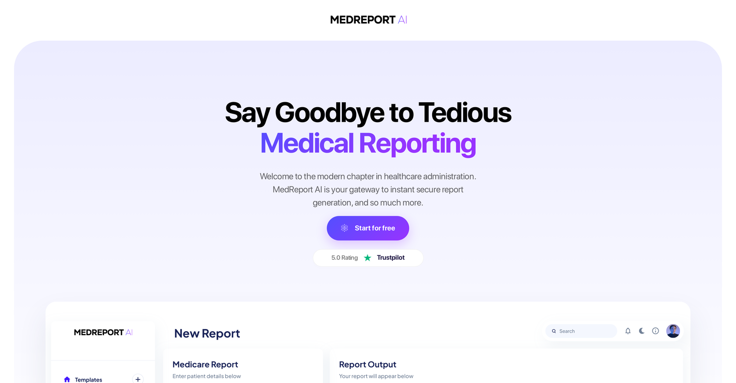 Medreport screenshot