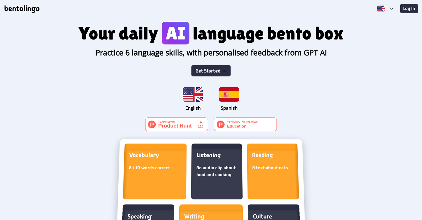 Bentolingo screenshot