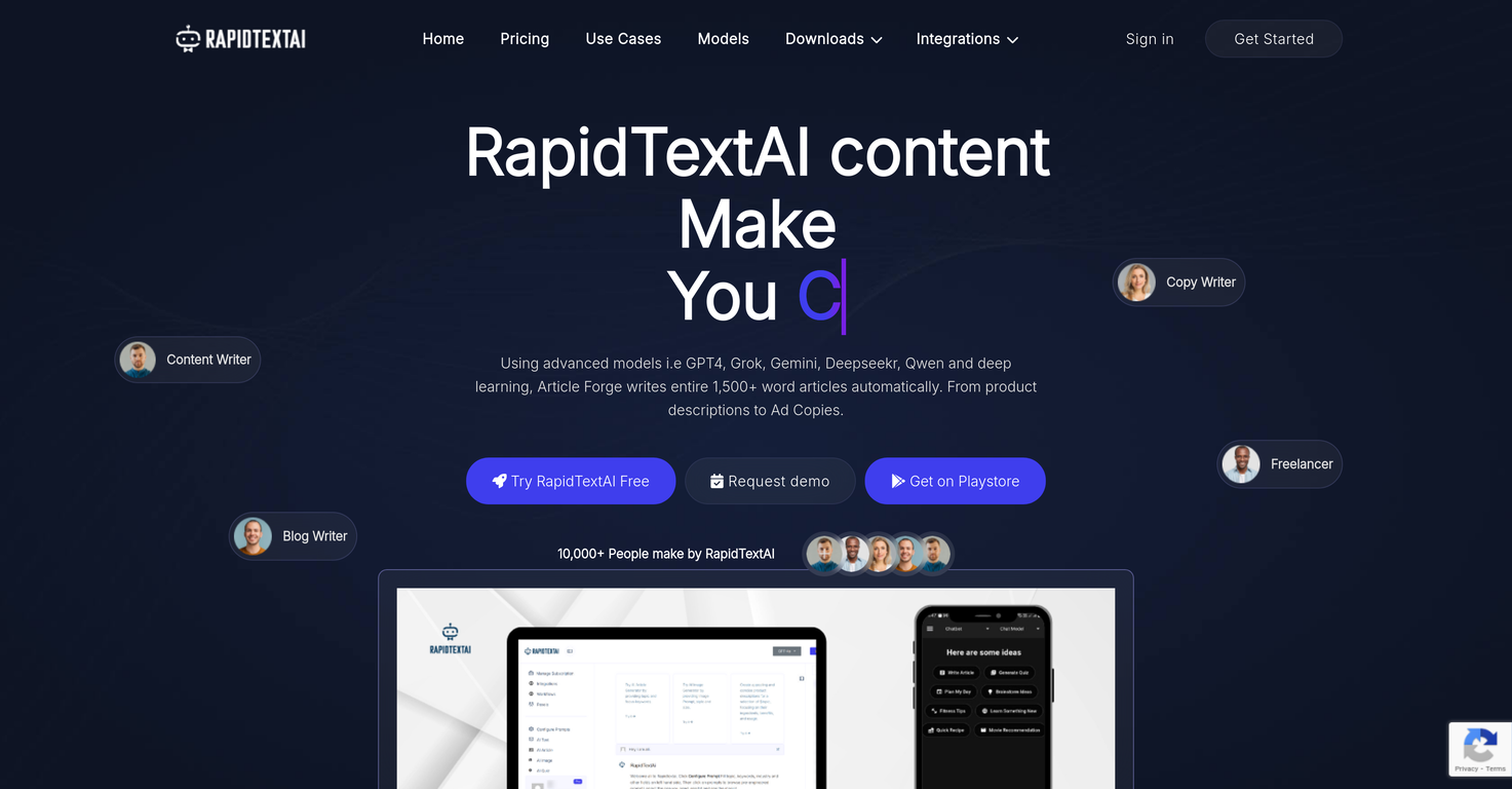 RapidTextAI screenshot