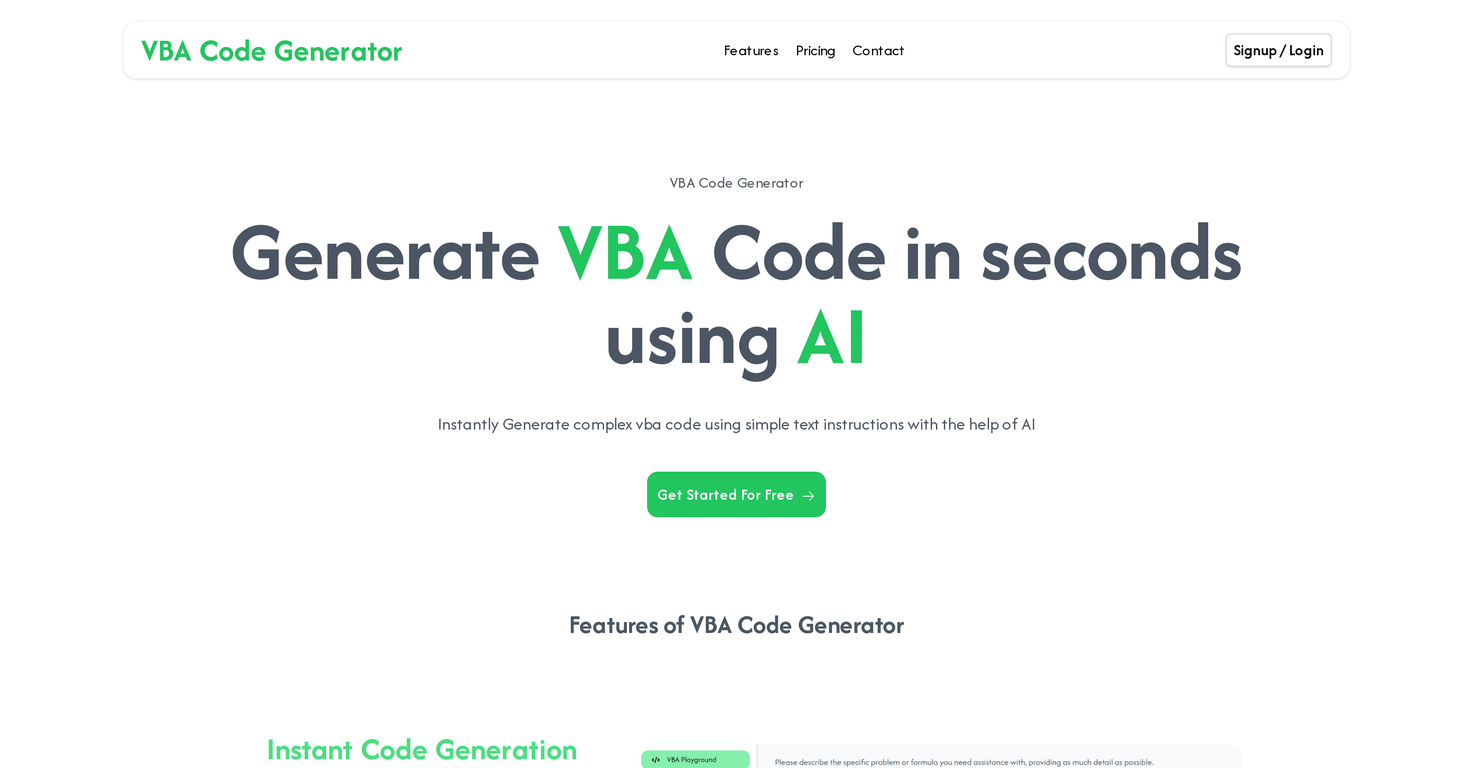 VBA Code Generator screenshot
