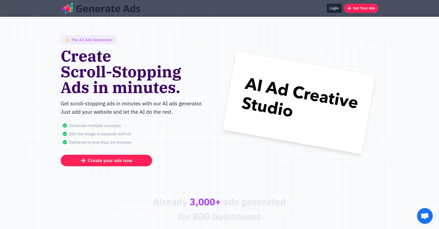 Generate Ads AI screenshot